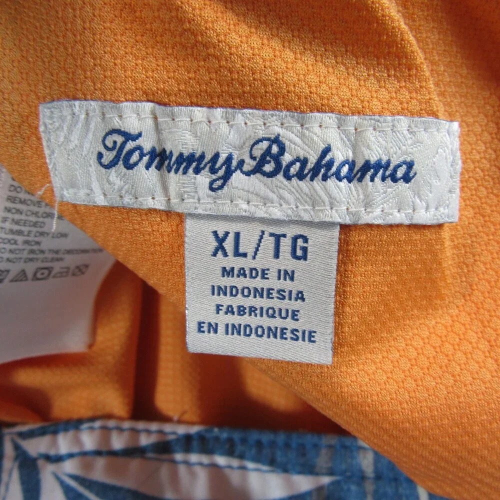 Tommy Bahama Mens Swim Trunks XL‎ x 9 Blue Floral Recycled Polyester Drawstring